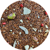 Mezcla de rooibos con trozos de pistacho, chocolate blanco y bayas rojas en grano.