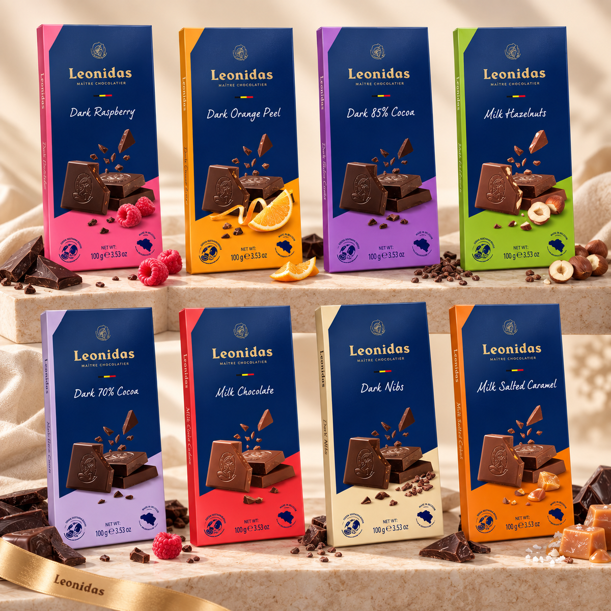 Tabletas de chocolate Leonidas 100g